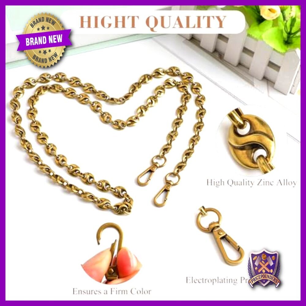 Luxury Purse Chain Handle Strap Replacement Elegant Versatile Shoulder Crossbody - Picture 3 of 6